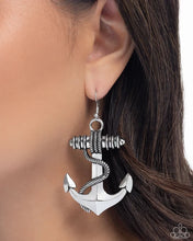 Load image into Gallery viewer, Paparazzi ♥ Adorable Anchor - Silver ♥ E2322