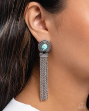 Load image into Gallery viewer, Paparazzi ♥ Santa Fe Spell - Green ♥ Post Earrings EX69