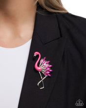 Load image into Gallery viewer, Paparazzi ♥ Frenetic Flamingo - Pink ♥ Brooch BR10