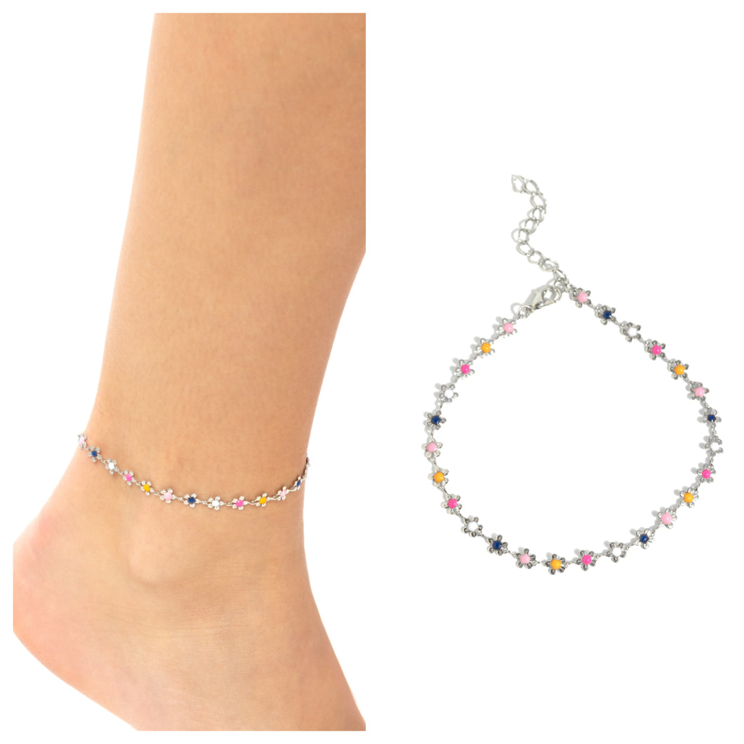 Paparazzi ♥ Familiar Florals - Multi ♥ Anklet A24