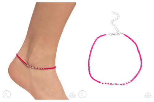 Paparazzi ♥ Basic Brightness - Pink ♥ Anklet A29