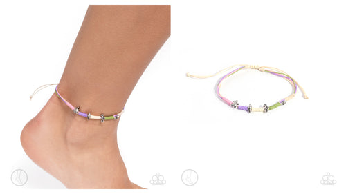 Paparazzi ♥ Turtle Task - Multi Pink ♥ Anklet A43