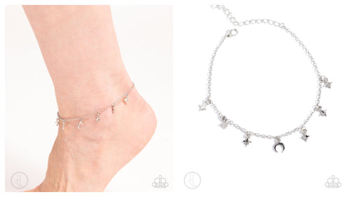 Paparazzi ♥ Stargazing Night - Silver ♥ Anklet A44