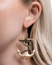 Load image into Gallery viewer, Paparazzi ♥ Adorable Anchor - Gold ♥ E1904