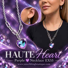Load image into Gallery viewer, Paparazzi ♥ HAUTE Heart - Purple ♥ Necklace EX55