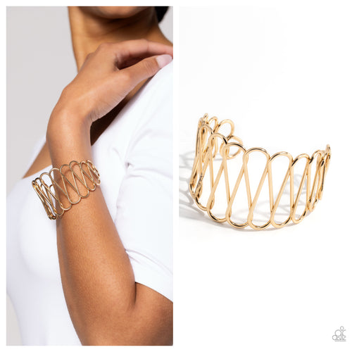 Paparazzi ♥ Wickedly Wired - Gold ♥ B802