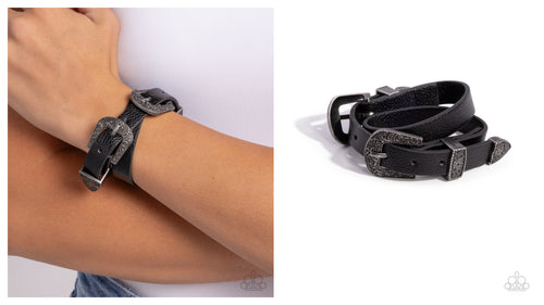 Paparazzi ♥ Buckle TOWN - Black ♥ B919