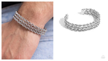 Load image into Gallery viewer, Paparazzi ♥ Pit Crew - Silver ♥ Mens Bracelet B923