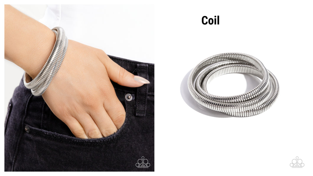 Paparazzi ♥ Charismatic Coils - Silver ♥ Coil B936