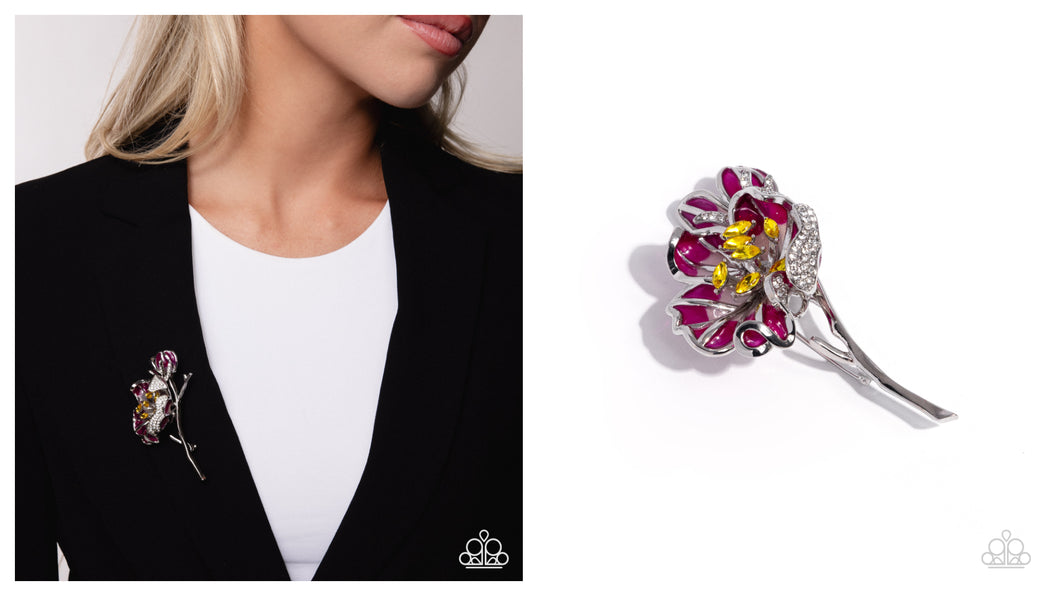 Paparazzi ♥ Blooming Biosphere - Pink ♥ Brooch BR11