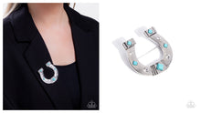 Load image into Gallery viewer, Paparazzi ♥ Horseshoe Horizon - Blue ♥ Brooch BR7
