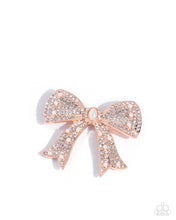 Load image into Gallery viewer, Paparazzi ♥ Bow Bravado - Rose Gold ♥ Brooch BR12