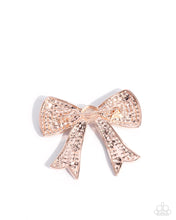 Load image into Gallery viewer, Paparazzi ♥ Bow Bravado - Rose Gold ♥ Brooch BR12