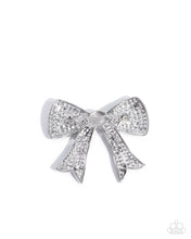 Load image into Gallery viewer, Paparazzi ♥ Bow Bravado - White ♥ Brooch BR13