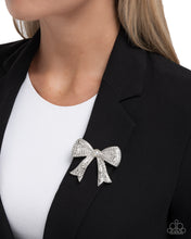 Load image into Gallery viewer, Paparazzi ♥ Bow Bravado - White ♥ Brooch BR13