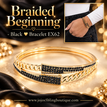 Load image into Gallery viewer, Paparazzi ♥ Braided Beginning - Black ♥ Bracelet EX62