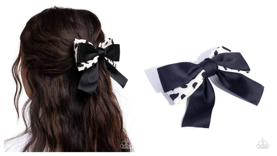 Paparazzi ♥ Cow Chic - White ♥ Hair Clip C26