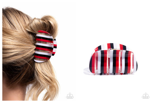 Paparazzi ♥ Linear Legato - Red ♥ Hair Clip C37