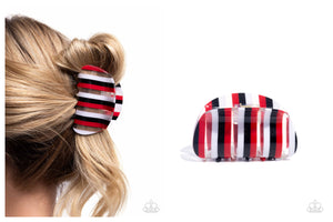 Paparazzi ♥ Linear Legato - Red ♥ Hair Clip C37