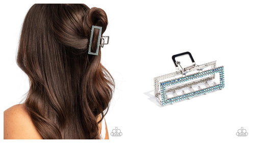 Paparazzi ♥ A Glittery Example - Blue ♥ Hair Clip C43