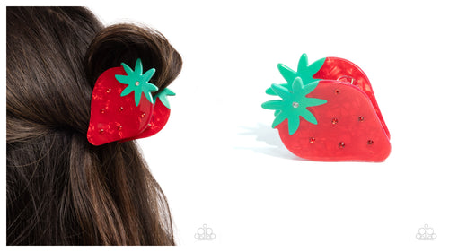 Paparazzi ♥ Strawberry Showcase - Red ♥ Hair Clip C46