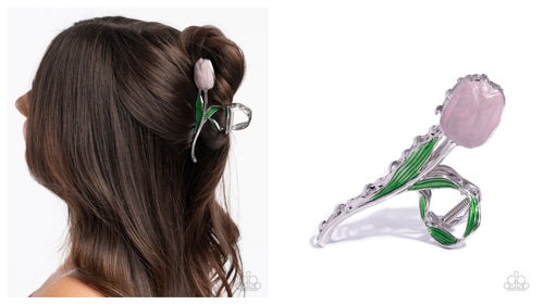 Paparazzi ♥ Floriculture Fever - Pink ♥ Hair Clip C49