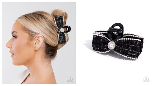 Paparazzi ♥ Let Me BOW - Black ♥ Hair Clip C70