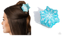Load image into Gallery viewer, Paparazzi ♥ Snowflake Sparkle - Blue ♥ Hair Clip C72