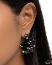 Load image into Gallery viewer, Paparazzi ♥ Captivating Corkscrew - Black ♥ Post E2103
