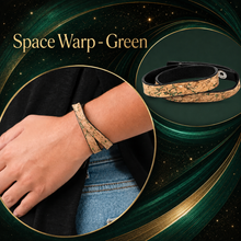 Load image into Gallery viewer, Paparazzi ♥ Space Warp - Green ♥ Double Wrap B1187
