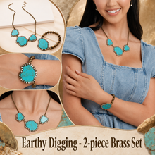 Load image into Gallery viewer, Paparazzi ♥ Digging Deep Necklace &amp; Earthy Excavation Bracelet - Brass ♥ S236