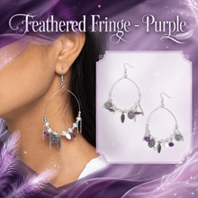 Load image into Gallery viewer, Paparazzi ♥ Feathered Fringe - Purple ♥ E2351