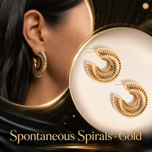 Load image into Gallery viewer, Paparazzi ♥ Spontaneous Spirals - Gold ♥ E2327