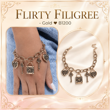 Load image into Gallery viewer, Paparazzi ♥ Flirty Filigree - Gold ♥ B1200