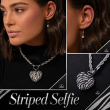 Load image into Gallery viewer, Paparazzi ♥ Striped Selfie - Black ♥ N2969