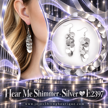 Load image into Gallery viewer, Paparazzi ♥ Hear Me Shimmer - Silver ♥ E2397