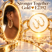 Load image into Gallery viewer, Paparazzi ♥ Stronger Together - Gold ♥ Post E2392