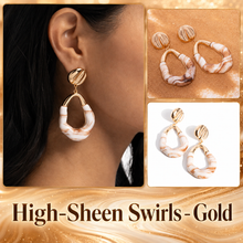 Load image into Gallery viewer, Paparazzi ♥ High-Sheen Swirls - Gold ♥ Post E1660