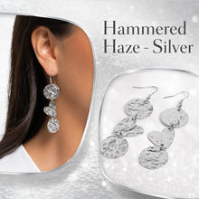 Load image into Gallery viewer, Paparazzi ♥ Hammered Haze - Silver ♥ E2133