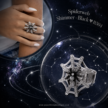 Load image into Gallery viewer, Paparazzi ♥ Spiderweb Shimmer - Black ♥ R504