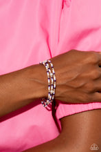 Load image into Gallery viewer, Paparazzi ♥ Colorblock Charm Necklace &amp; Colorblock Cache Bracelet - Purple Set ♥ S102