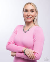 Load image into Gallery viewer, Paparazzi ♥ LOCK of Love Necklace &amp; Luxurious Locks Bracelet - White Set ♥ S194