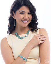 Load image into Gallery viewer, Paparazzi ♥ Coastal Shelf Necklace &amp; Coastal Cay Bracelet - Blue Set ♥ S208