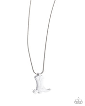 Load image into Gallery viewer, Paparazzi ♥ Boot Scootin&#39; Bravado Necklace &amp; Western Waltz Bracelet - White ♥ 2-Piece Set S177