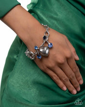 Load image into Gallery viewer, Paparazzi ♥  Seesaw Statement Necklace &amp; Seesaw Shimmer Bracelet - Blue  ♥ 2-Piece Set S178