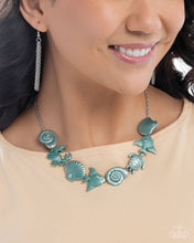 Load image into Gallery viewer, Paparazzi ♥ Coastal Shelf Necklace &amp; Coastal Cay Bracelet - Blue Set ♥ S208