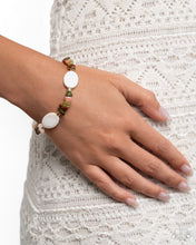 Load image into Gallery viewer, Paparazzi ♥ Coastal Cheerleader Necklace &amp; Cheerleading Cay Bracelet - Green ♥ 2-Piece Set S175