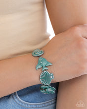 Load image into Gallery viewer, Paparazzi ♥ Coastal Shelf Necklace &amp; Coastal Cay Bracelet - Blue Set ♥ S208