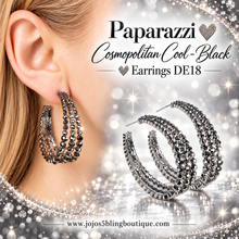 Load image into Gallery viewer, Paparazzi ♥ Cosmopolitan Cool - Black ♥ Earrings DE18