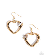 Load image into Gallery viewer, Paparazzi ♥ Crisscross Courtship - Gold ♥ E1712